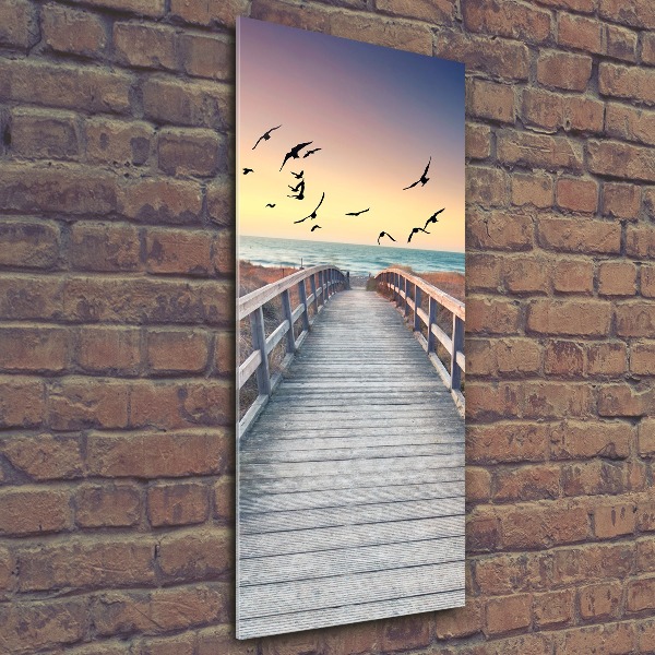 Staand foto in plexiglas Pad naar het strand