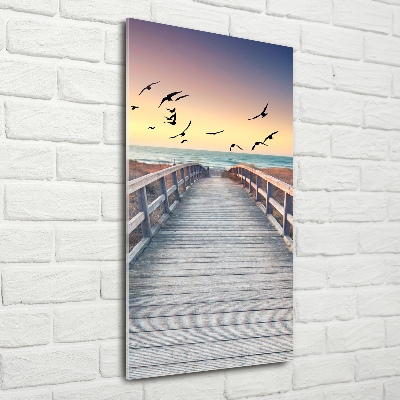 Staand foto in plexiglas Pad naar het strand