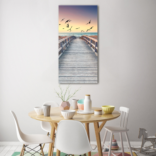 Staand foto in plexiglas Pad naar het strand