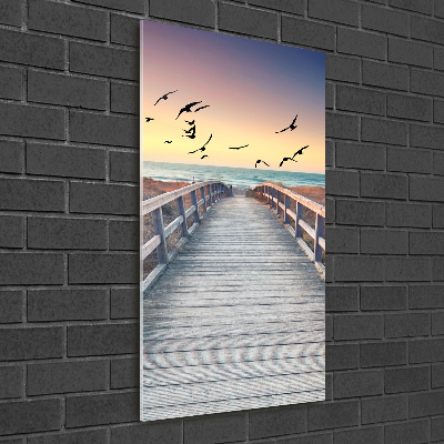 Staand foto in plexiglas Pad naar het strand