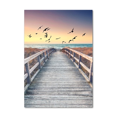 Staand foto in plexiglas Pad naar het strand