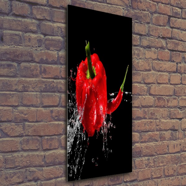 Staand foto plexiglas Twee paprika's