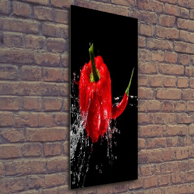 Staand foto plexiglas Twee paprika's