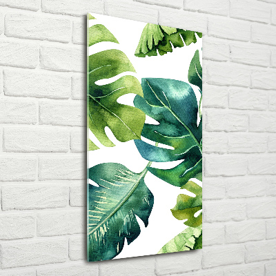 Staand plexiglas foto Tropische bladeren