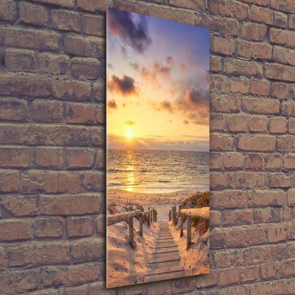 Staand foto op plexiglas Pad naar het strand