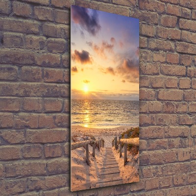Staand foto op plexiglas Pad naar het strand