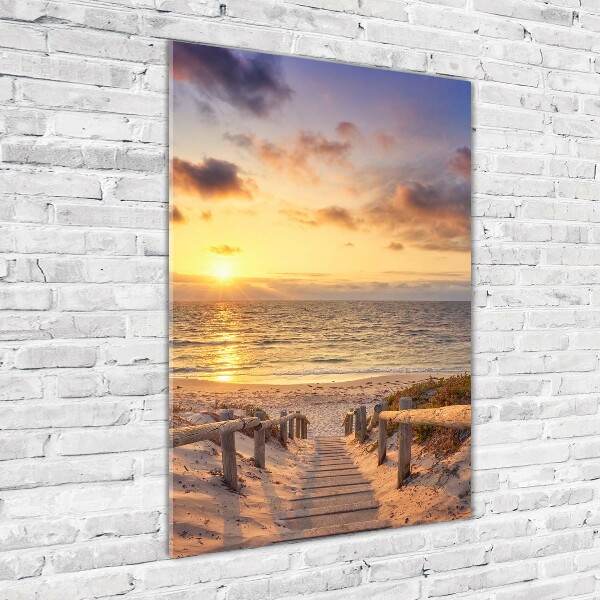 Staand foto op plexiglas Pad naar het strand