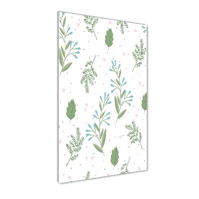 Staand foto op plexiglas Bladeren en harten