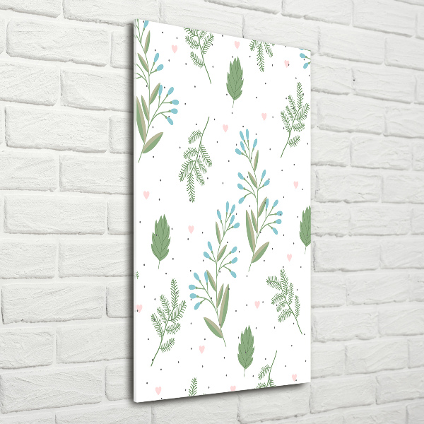 Staand foto op plexiglas Bladeren en harten