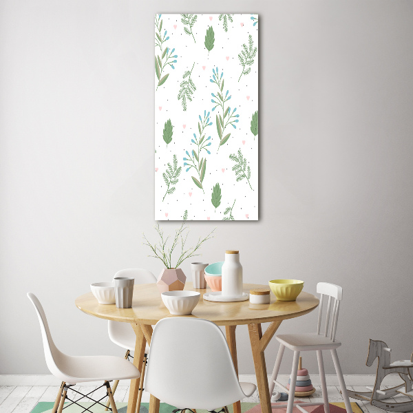 Staand foto op plexiglas Bladeren en harten