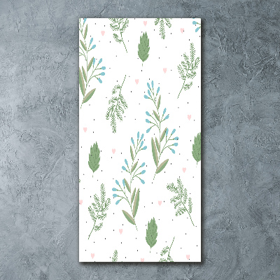 Staand foto op plexiglas Bladeren en harten