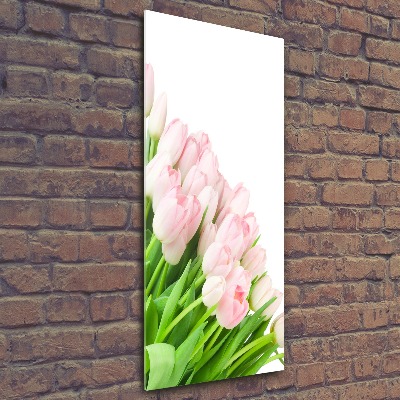 Staand plexiglas foto Roze tulpen