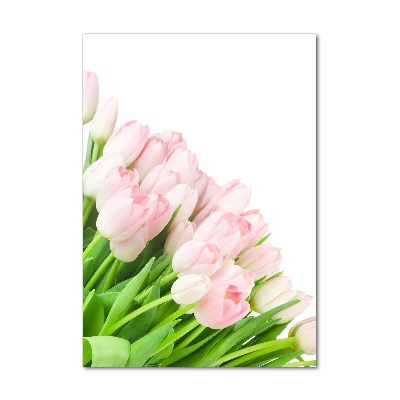 Staand plexiglas foto Roze tulpen
