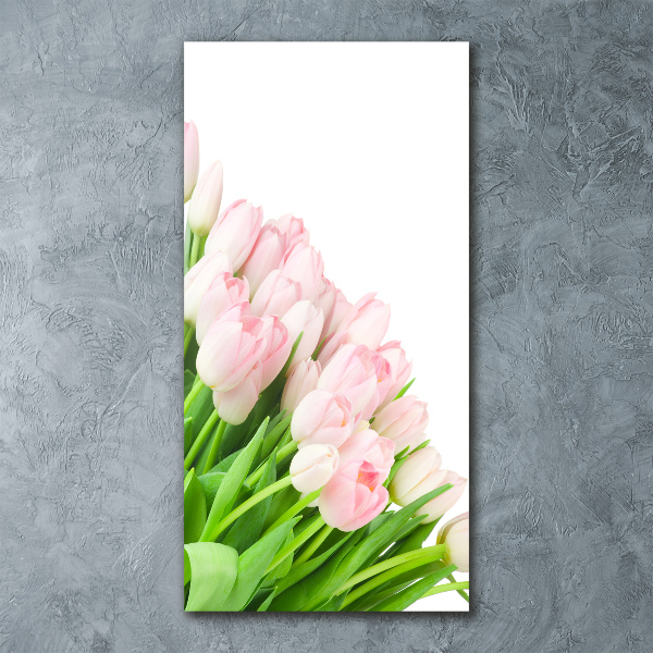 Staand plexiglas foto Roze tulpen