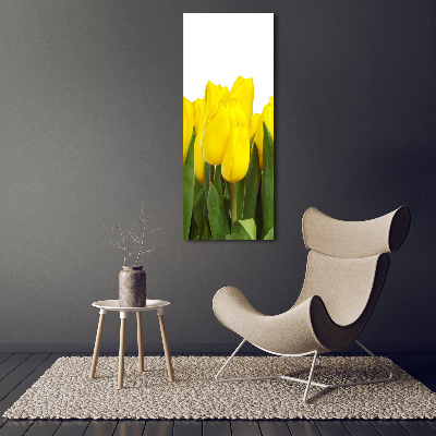 Staand foto op plexiglas Gele tulpen