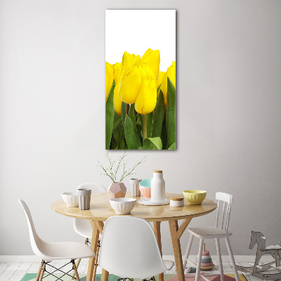 Staand foto op plexiglas Gele tulpen