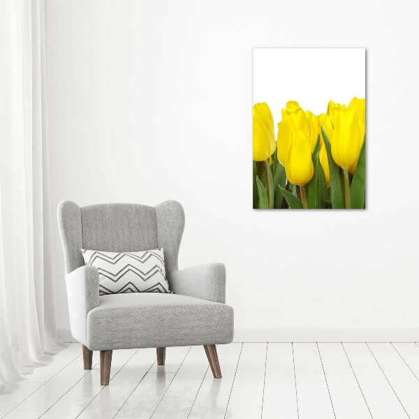 Staand foto op plexiglas Gele tulpen