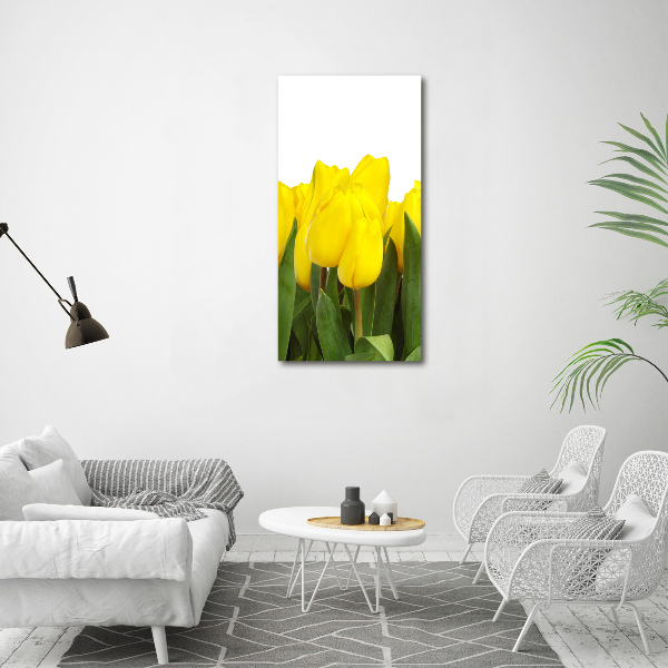 Staand foto op plexiglas Gele tulpen