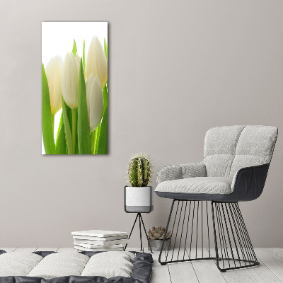 Staand plexiglas foto Witte tulpen