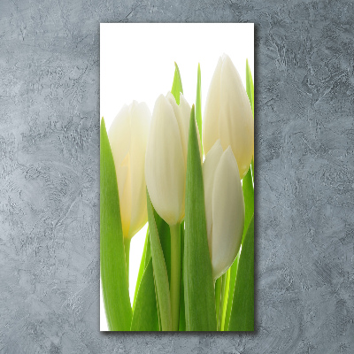 Staand plexiglas foto Witte tulpen