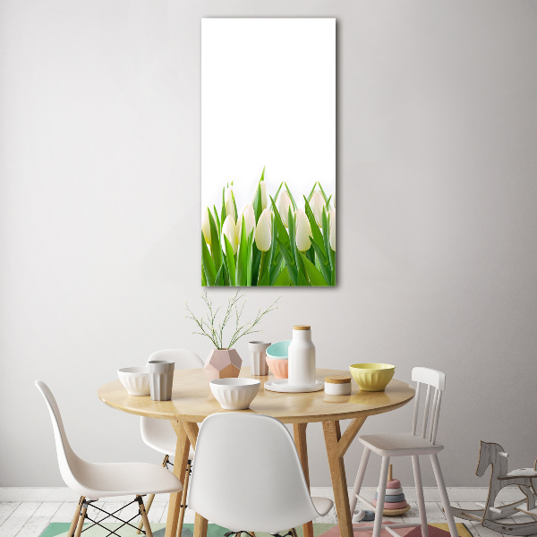 Staand foto plexiglas Witte tulpen
