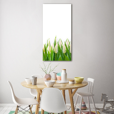 Staand foto plexiglas Witte tulpen