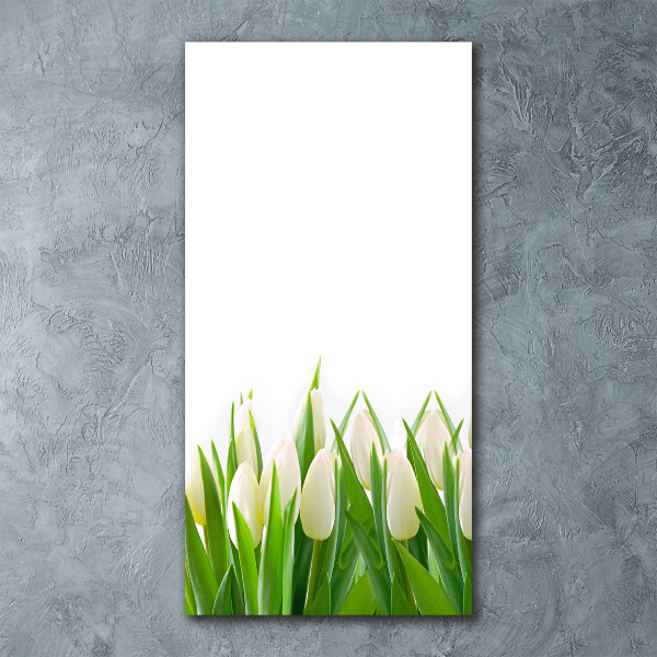 Staand foto plexiglas Witte tulpen