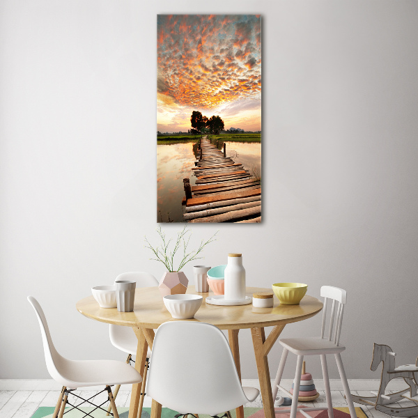 Staand foto op plexiglas Houten brug