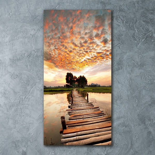 Staand foto op plexiglas Houten brug
