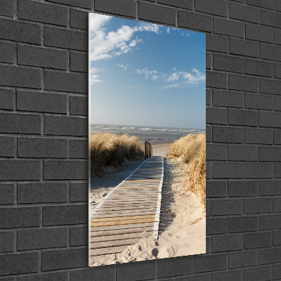 Staand foto in plexiglas Pad naar het strand