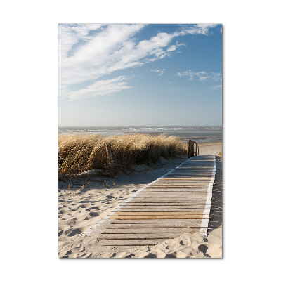 Staand foto in plexiglas Pad naar het strand