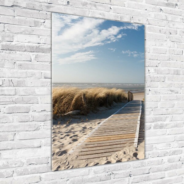 Staand foto in plexiglas Pad naar het strand