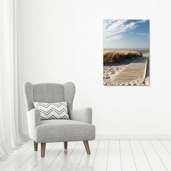 Staand foto in plexiglas Pad naar het strand