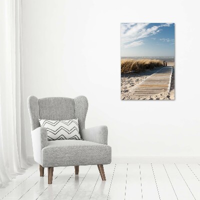 Staand foto in plexiglas Pad naar het strand