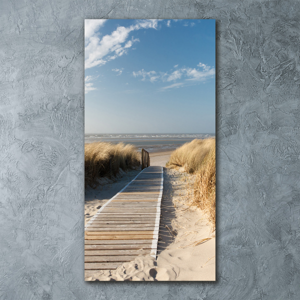 Staand foto in plexiglas Pad naar het strand