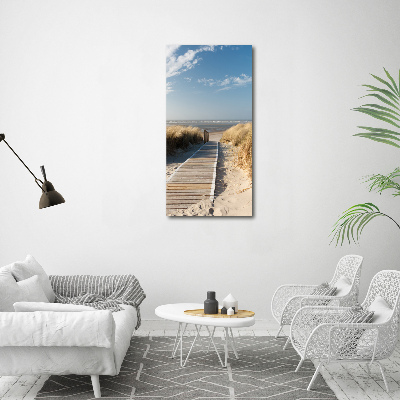 Staand foto in plexiglas Pad naar het strand