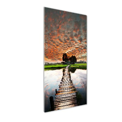 Staand foto op plexiglas Houten brug