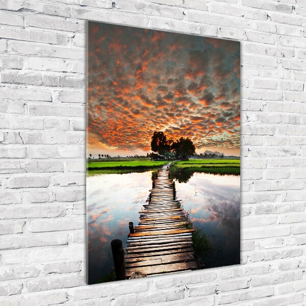 Staand foto op plexiglas Houten brug