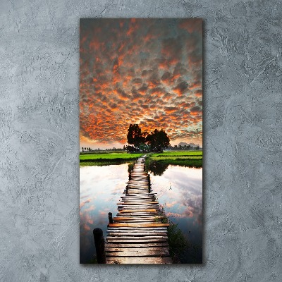 Staand foto op plexiglas Houten brug