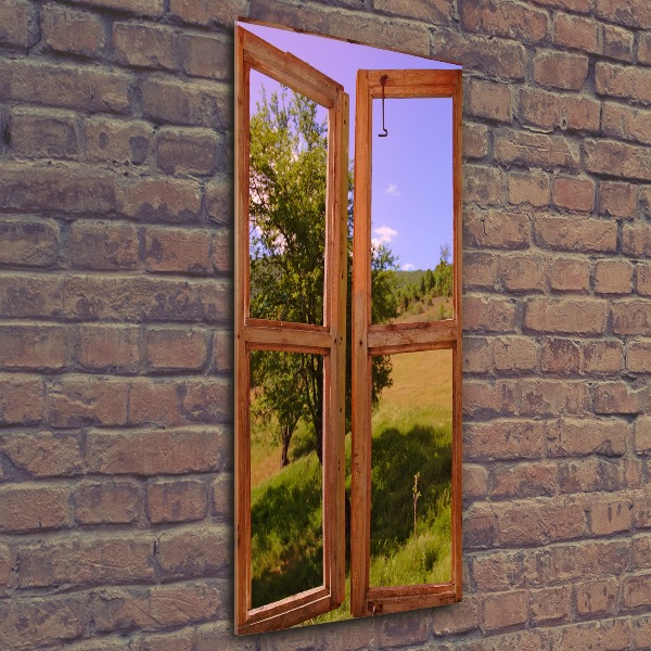 Staand foto plexiglas Het landschap buiten het raam.