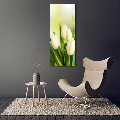 Staand foto plexiglas Witte tulpen