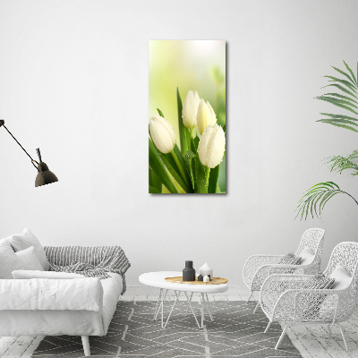 Staand foto plexiglas Witte tulpen