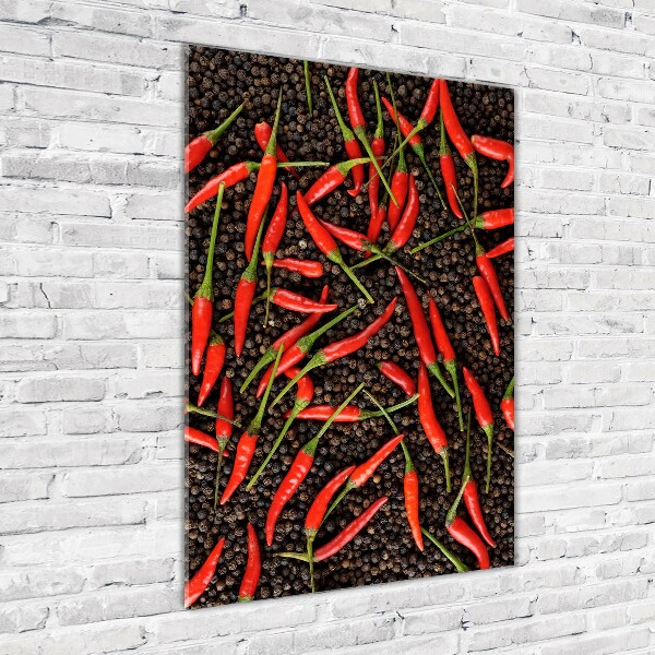 Staand foto in plexiglas Chilipepers