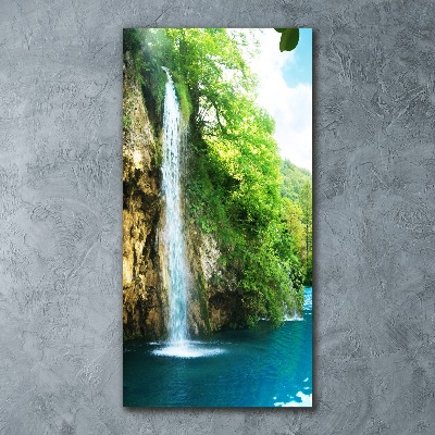 Staand foto op plexiglas Waterval in het bos