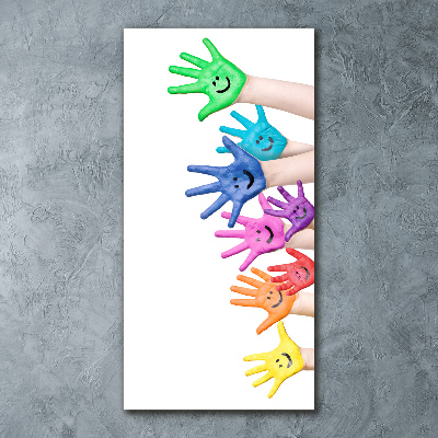 Staand plexiglas foto Geschilderde handen