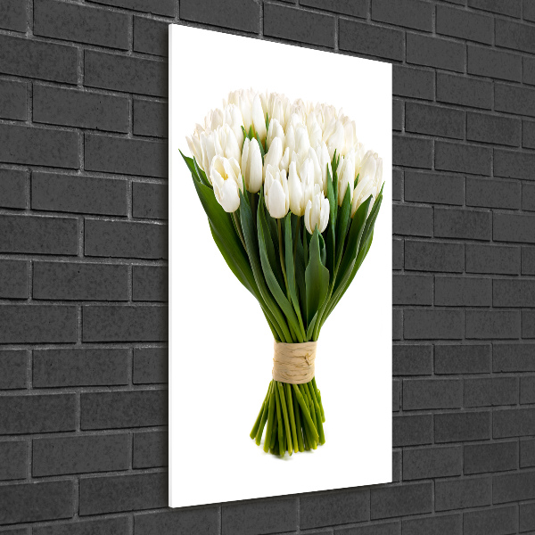 Staand plexiglas foto Witte tulpen