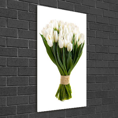 Staand plexiglas foto Witte tulpen