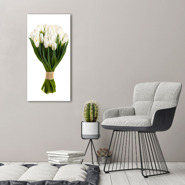 Staand plexiglas foto Witte tulpen