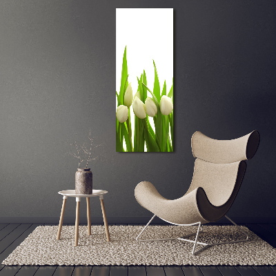 Staand foto plexiglas Witte tulpen