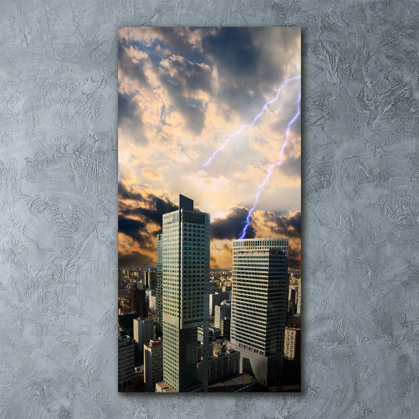 Staand plexiglas foto Storm boven Warschau